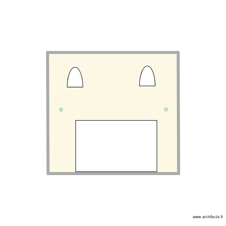 CHAMBRE 2 - MUR1. Plan de 1 pièce et 7 m2