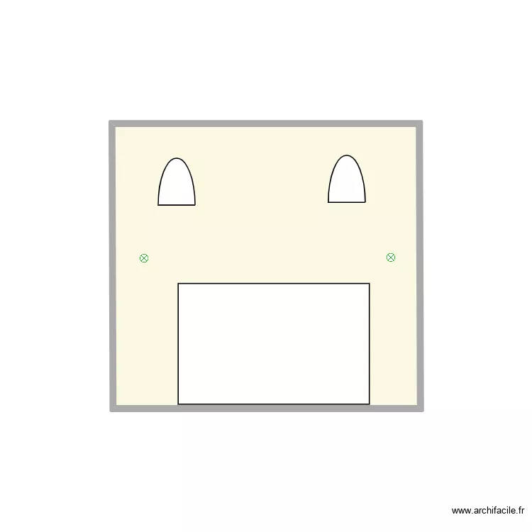 CHAMBRE 2 - MUR1. Plan de 