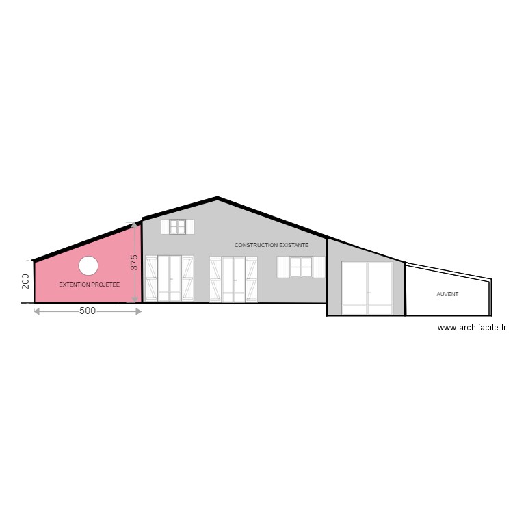 FACADE 2. Plan de 0 pièce et 0 m2