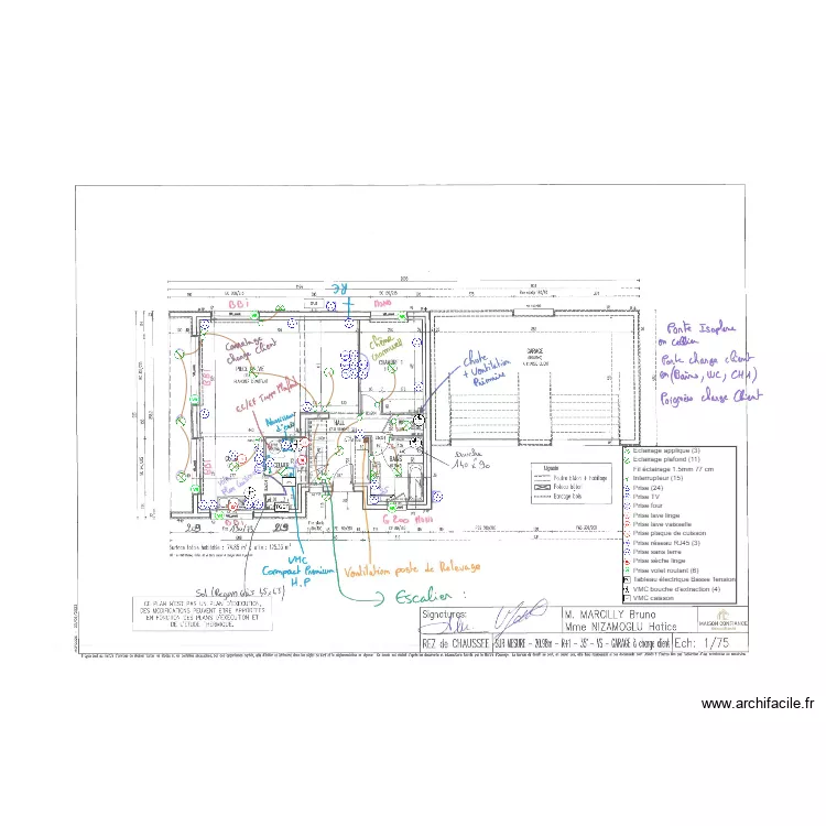 MARCILLY RDC ELEC. Plan de 