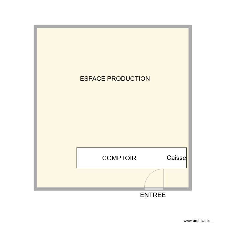 CACTUS PRESSING SALON. Plan de 1 pièce et 34 m2