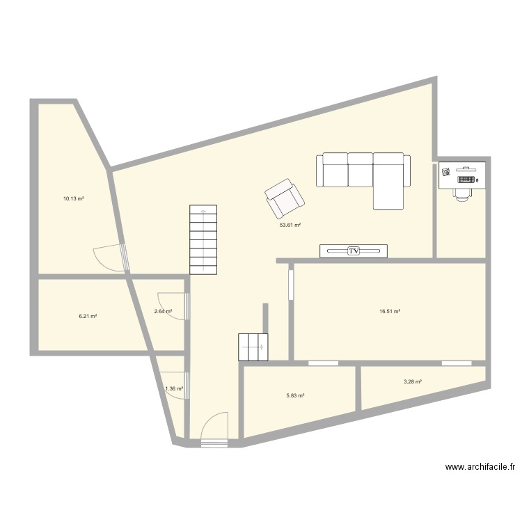 chateau sud. Plan de 0 pièce et 0 m2