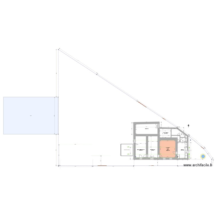 2023 03 Plan existant. Plan de 1 pièce et 26 m2