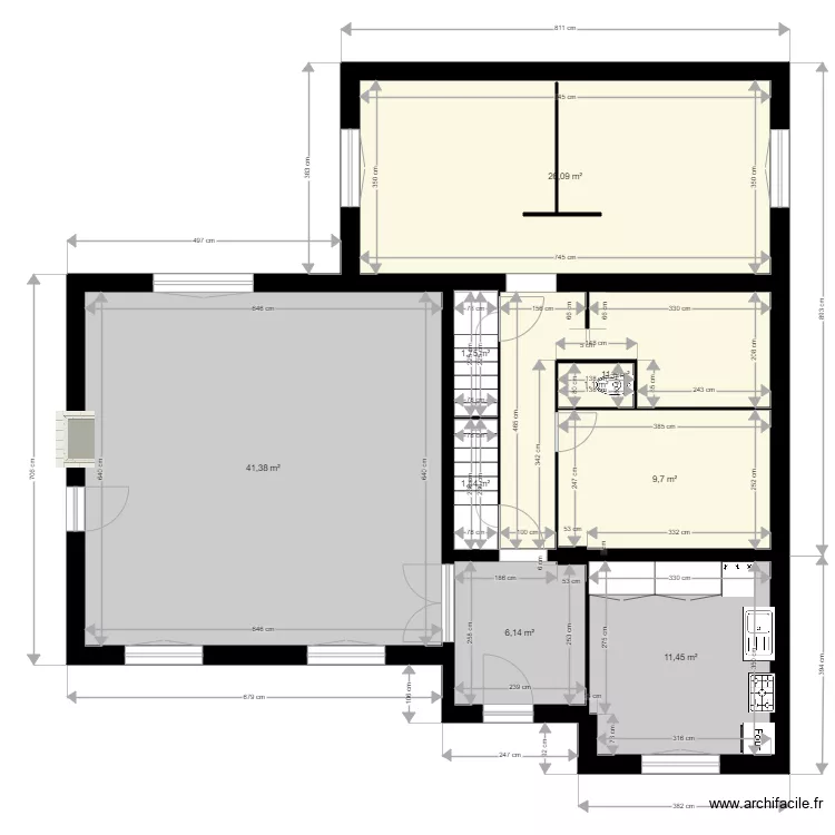 RDC maison. Plan de 