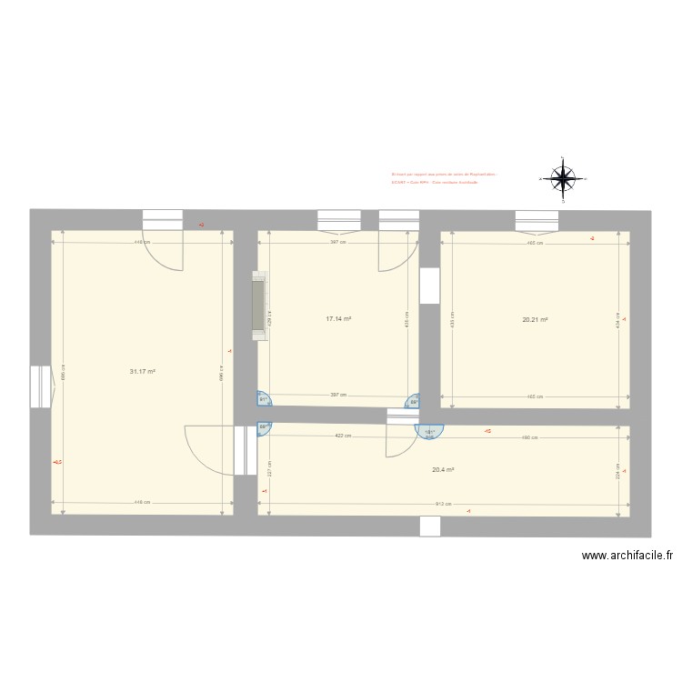 2019022 MAISON DE FERME Existant. Plan de 0 pièce et 0 m2