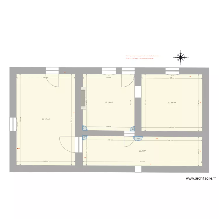 2019022 MAISON DE FERME Existant. Plan de 2019022 MAISON DE FERME Existant. Plan de