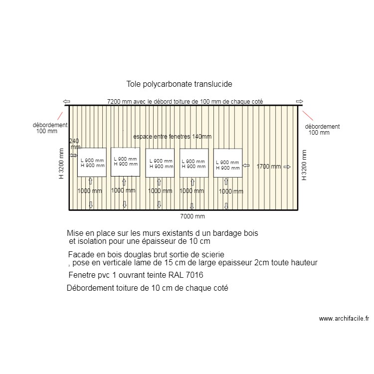 DP4  FAÇADE AVANT APRES RENOVATION.... Plan de 1 pièce et 22 m2