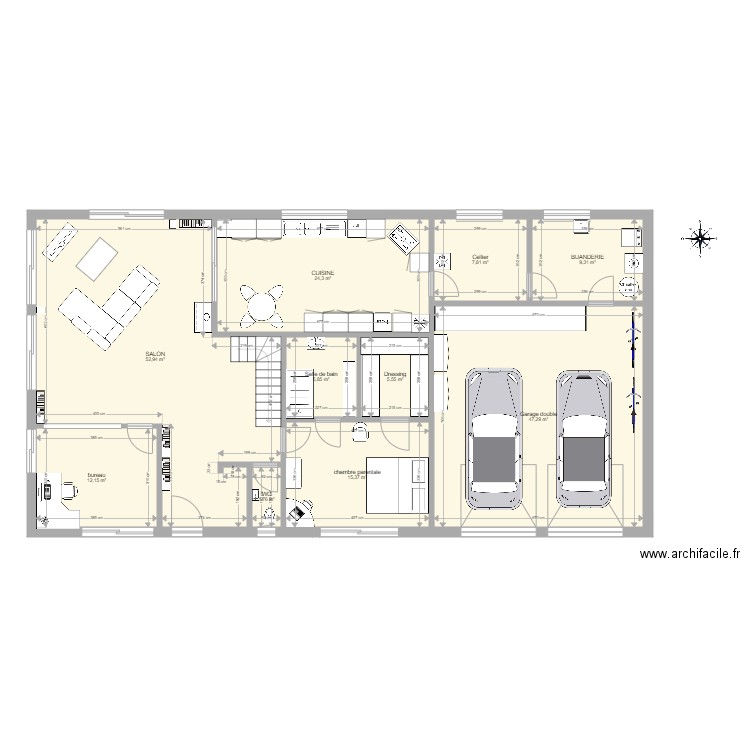 Maison 3 willy. Plan de 10 pièces et 182 m2