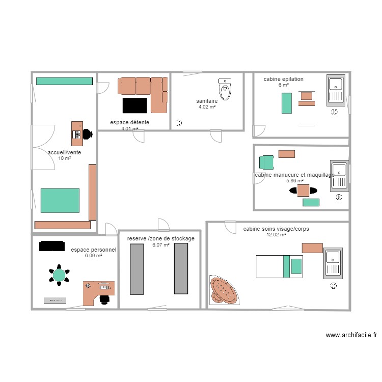 institut. Plan de 0 pièce et 0 m2