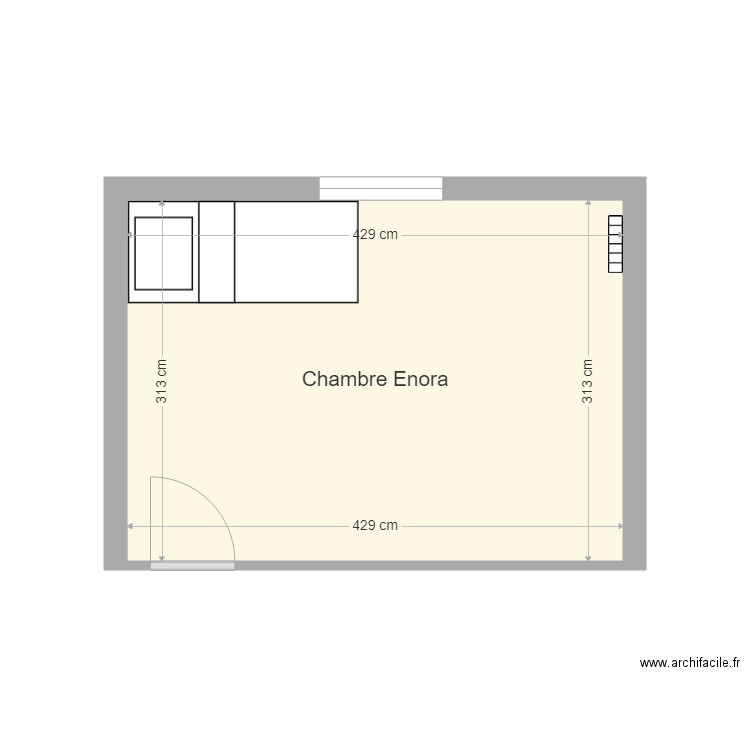 Chambre Enora. Plan de 0 pièce et 0 m2