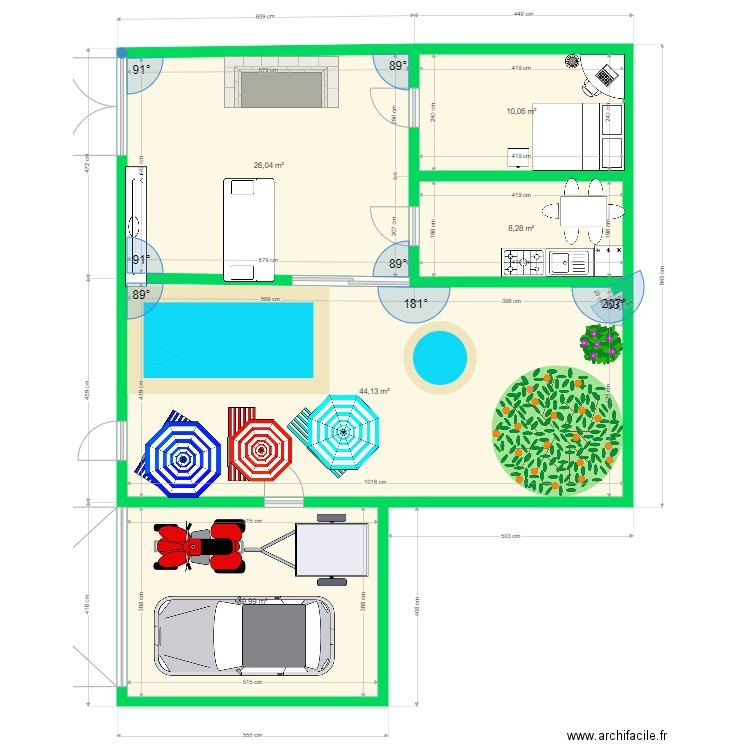 Samuel. Plan de 5 pièces et 108 m2