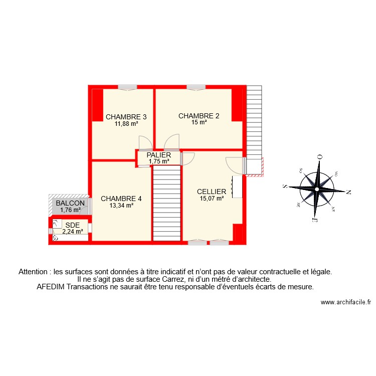 BI 7545 ETAGE. Plan de 0 pièce et 0 m2