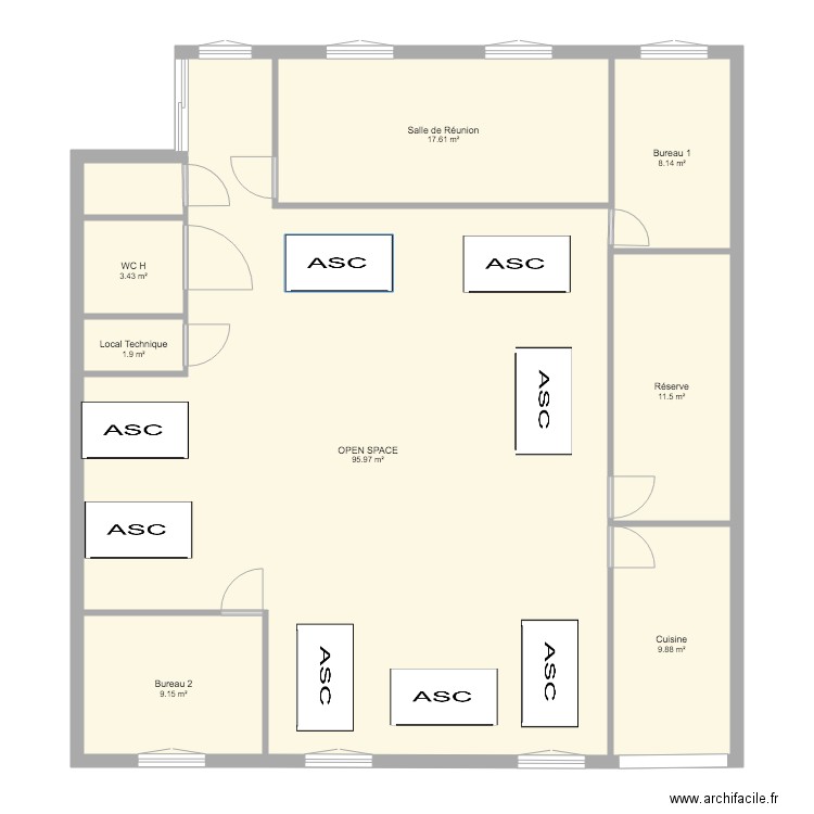 Locaux Siège. Plan de 0 pièce et 0 m2