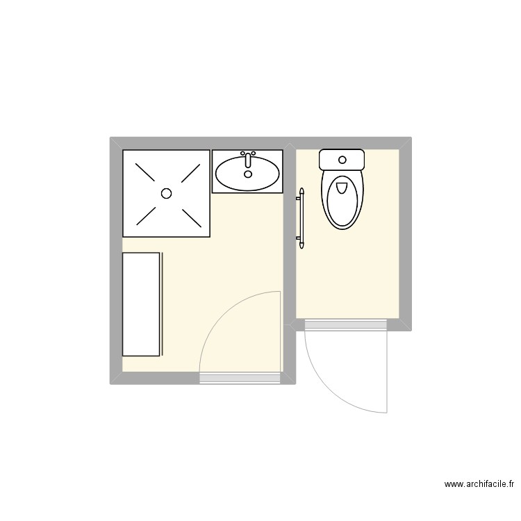 Kroupi SDB existant. Plan de 0 pièce et 0 m2