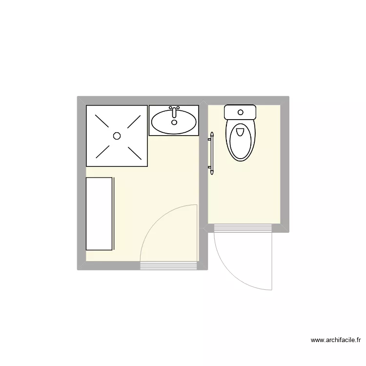 Kroupi SDB existant. Plan de Kroupi SDB existant. Plan de