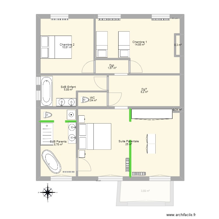 Maison Colombes - 231024 - Borde. Plan de 21 pièces et 154 m2