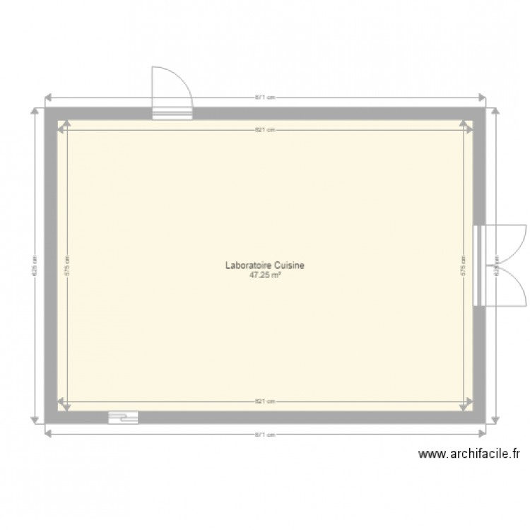 laboratoire cuisine. Plan de 0 pièce et 0 m2