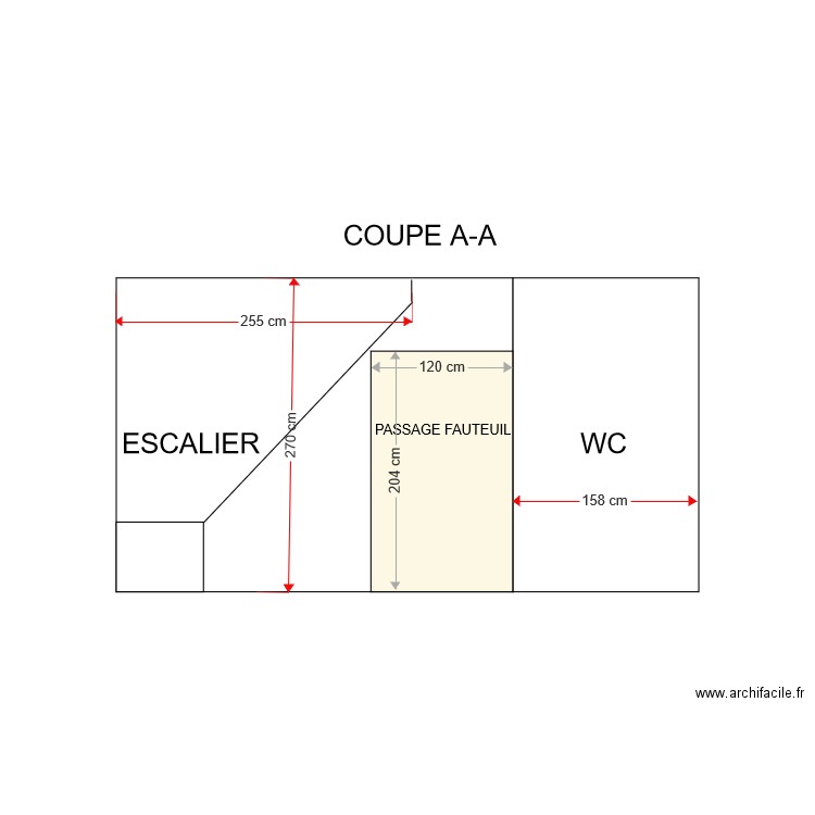 COUPE A A. Plan de 0 pièce et 0 m2