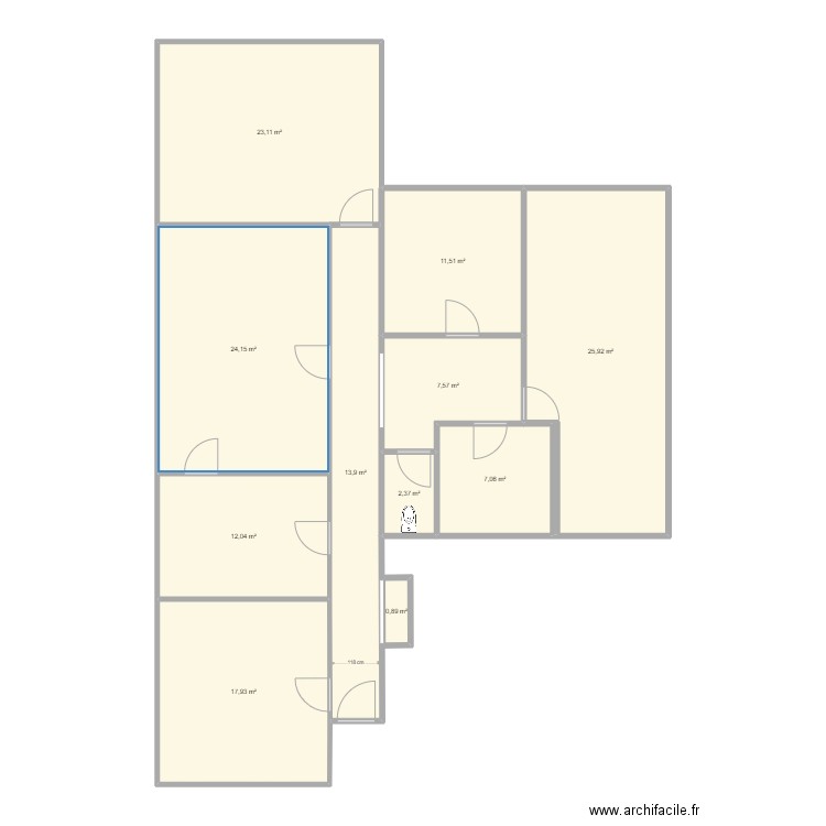 SenlisAudibert2. Plan de 11 pièces et 146 m2