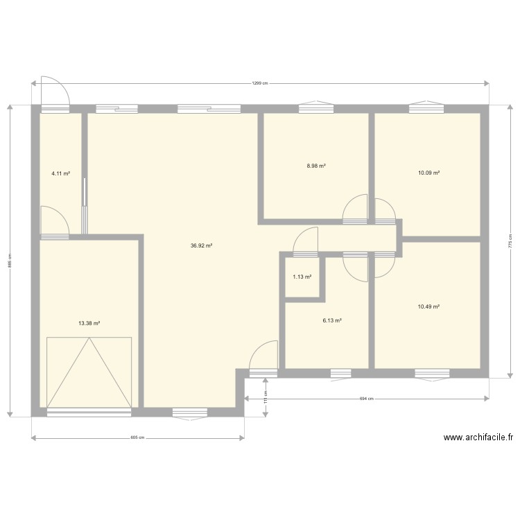 Plan Plain pied RP final dimensions. Plan de 0 pièce et 0 m2
