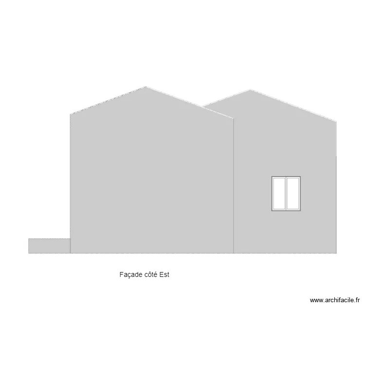 Fa&ccedil;ade Est Garage. Plan de 
