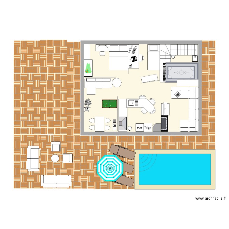 maison de rêve . Plan de 1 pièce et 55 m2