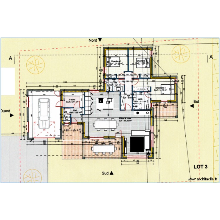 modif plan JM. Plan de 0 pièce et 0 m2