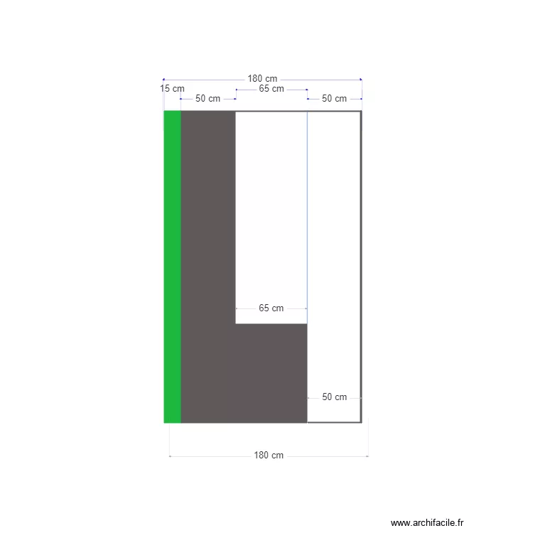 villebois mur douche. Plan de 