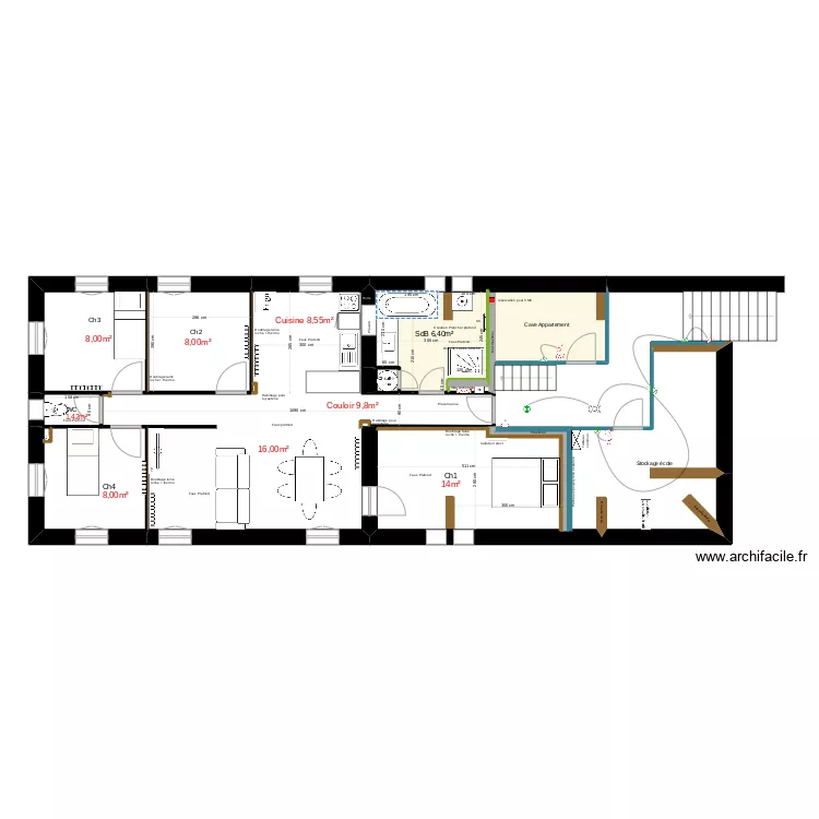 Ecole St Ther&egrave;se lino sol. Plan de 