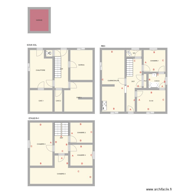 SUBRA. Plan de 0 pièce et 0 m2