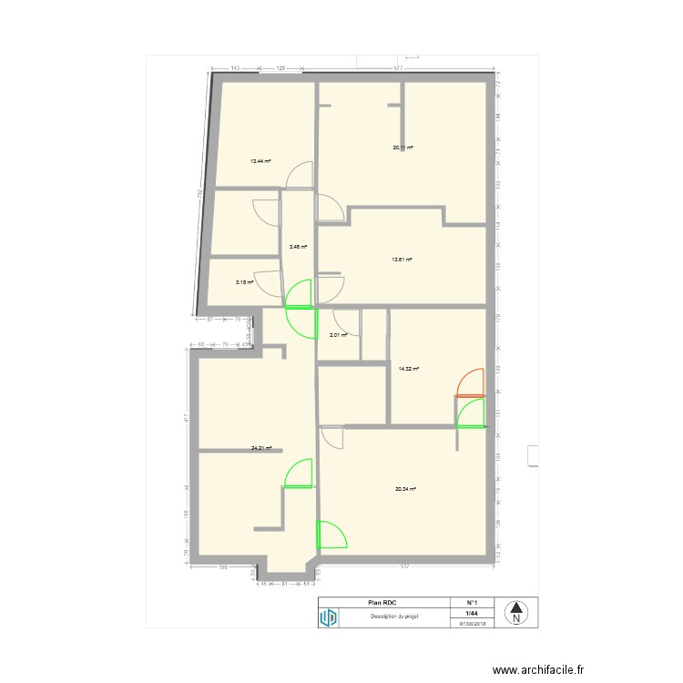 Colbert PORTE. Plan de 0 pièce et 0 m2