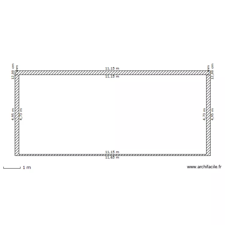 facade nord existant. Plan de 