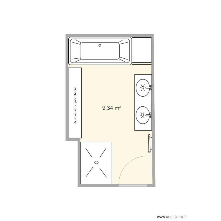 SDB V3. Plan de 0 pièce et 0 m2