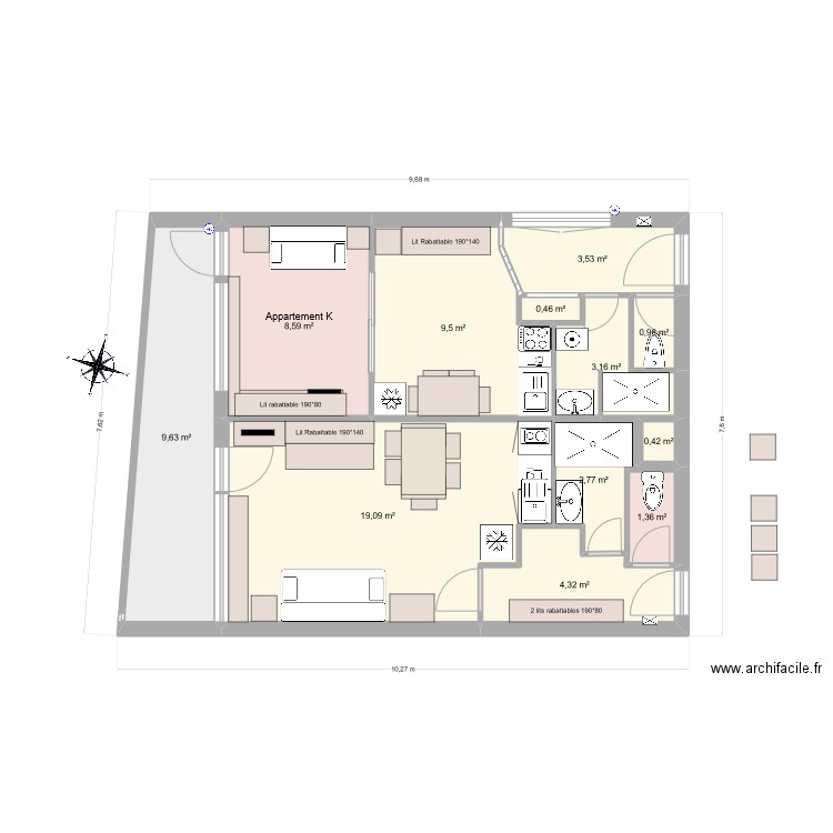 les 2 alpes 4. Plan de 0 pièce et 0 m2