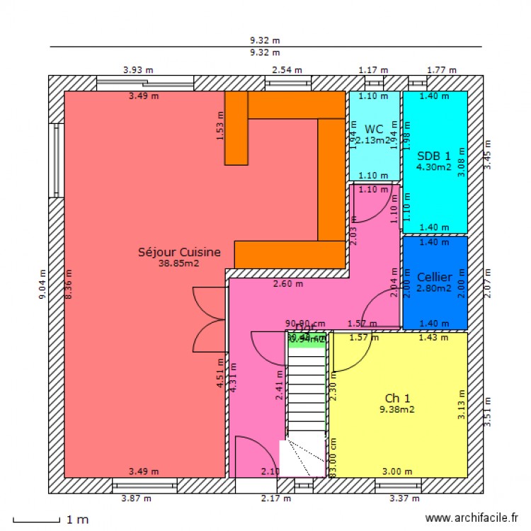 HERNU DEFRANCE rdc. Plan de 0 pièce et 0 m2