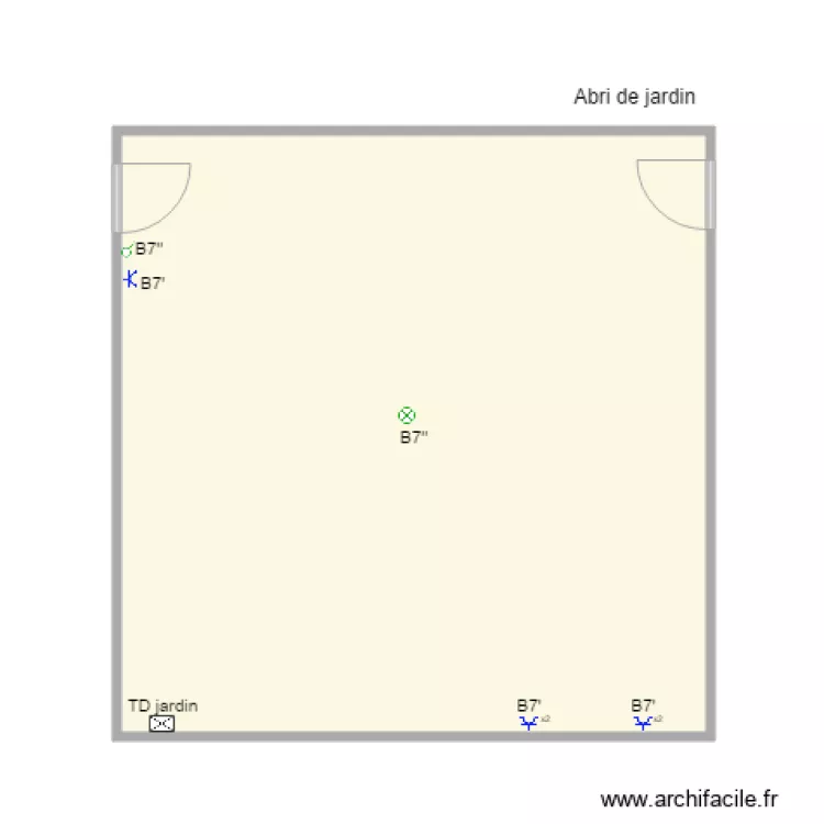 Hubert delfosse 29 abri de jardin. Plan de 