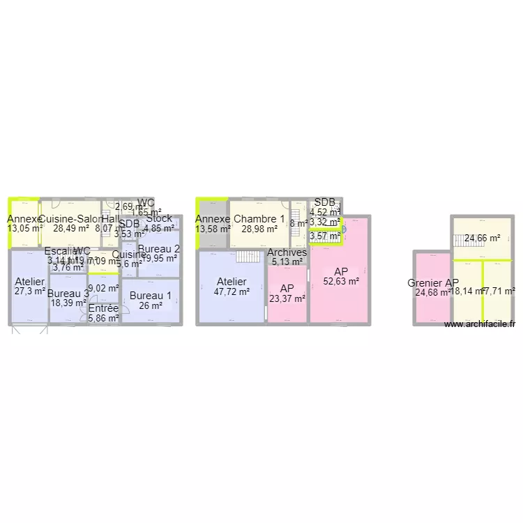 Maison. Plan de 