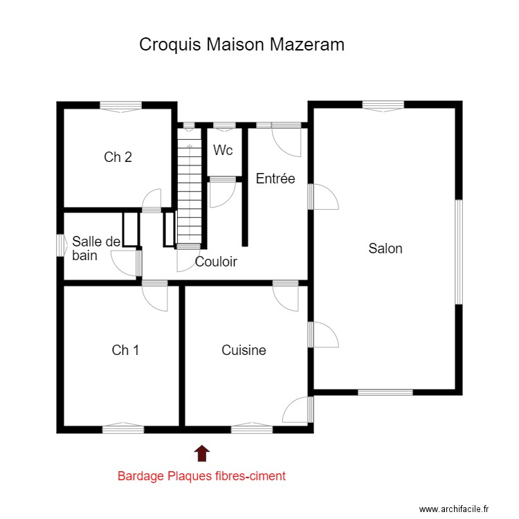 Croquis MAZERAM. Plan de 0 pièce et 0 m2