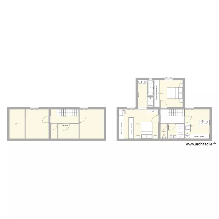 Projet agrandissement Castres &eacute;tage. Plan de 