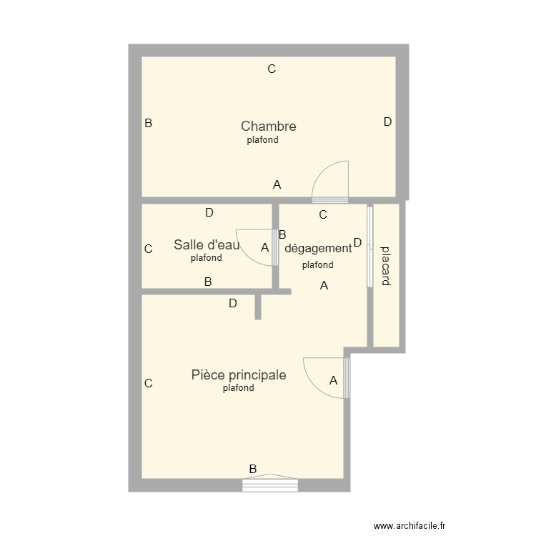 16  appartement rez de chaussée . Plan de 0 pièce et 0 m2