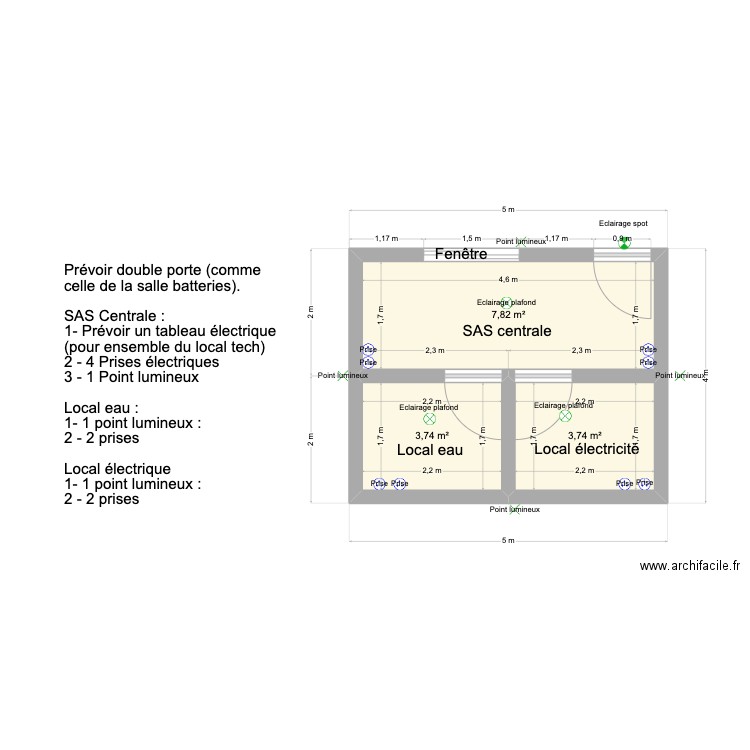 Local technique. Plan de 0 pièce et 0 m2