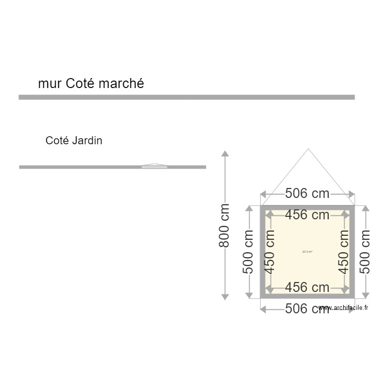 Local Façades. Plan de 0 pièce et 0 m2