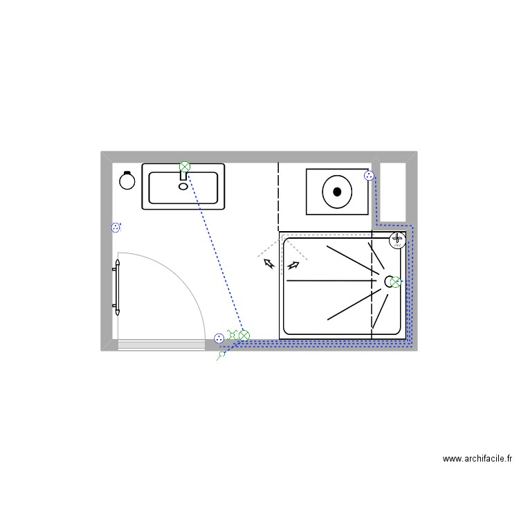 SdB Mapi 1_ Elec 1. Plan de 0 pièce et 0 m2