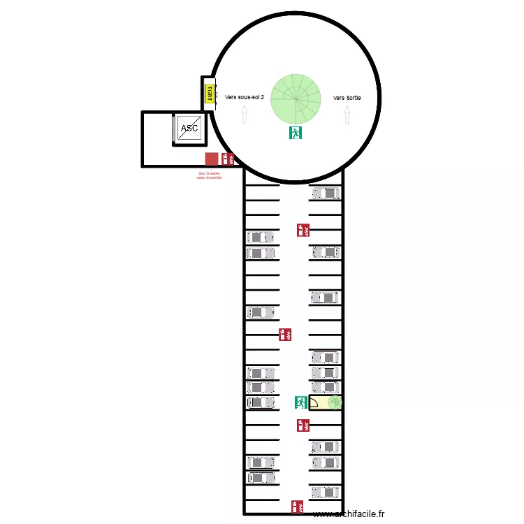Monte cristo 2eme sous-sol. Plan de 