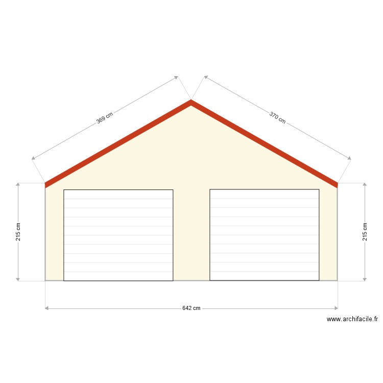Facade ouest garage. Plan de 0 pièce et 0 m2