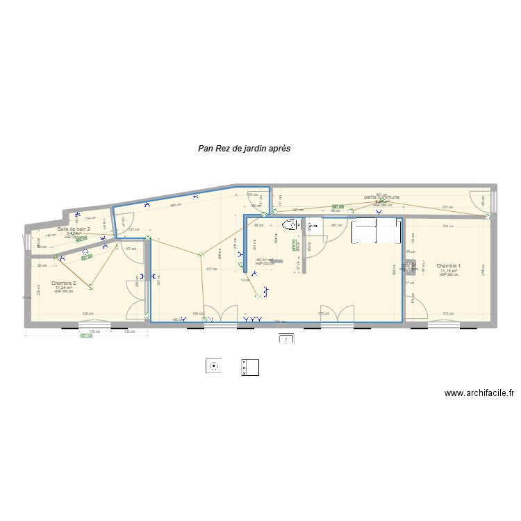 MAKRAM 6 metrage. Plan de 6 pièces et 75 m2