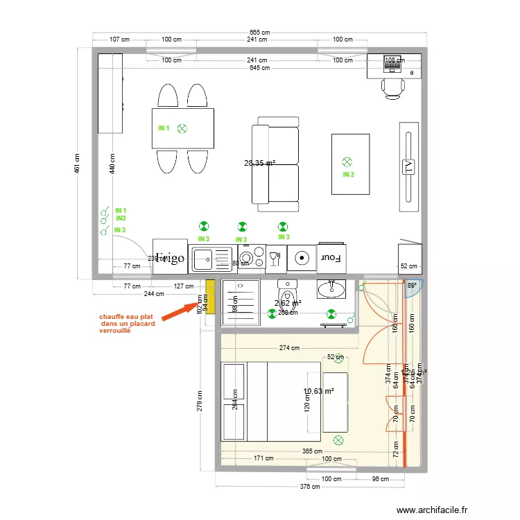 Thuillat T2 1er Projet Eclair V0. Plan de 