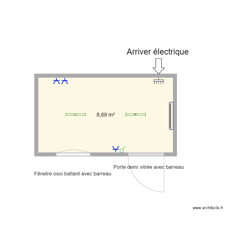 Corentin Bruyère 400x245. Plan de 1 pièce et 9 m2