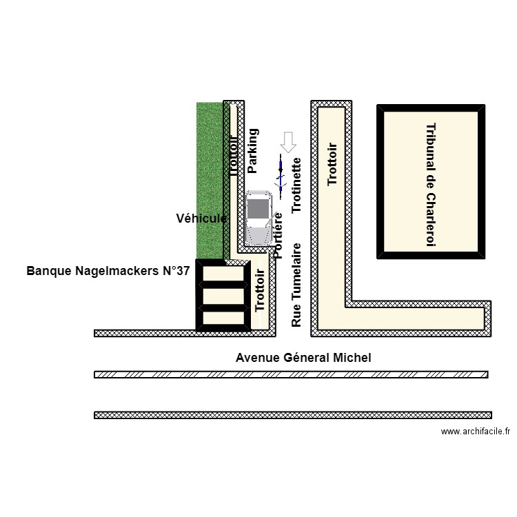 accident. Plan de 0 pièce et 0 m2