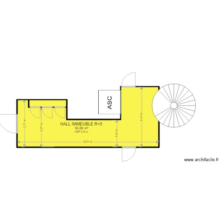 HALL IMMEUBLE R5 ASCENSEUR. Plan de 0 pièce et 0 m2